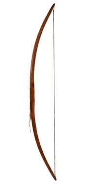 Marksman bow 68\", Farbe dunkel Natur, mit Ledergriff