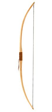 Marksman bow 58\", Farbe hell Natur, mit Ledergriff