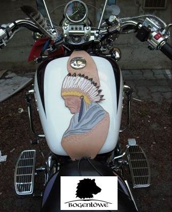 Custom Leder - Tankcover - zum Schließen ins Bild klicken